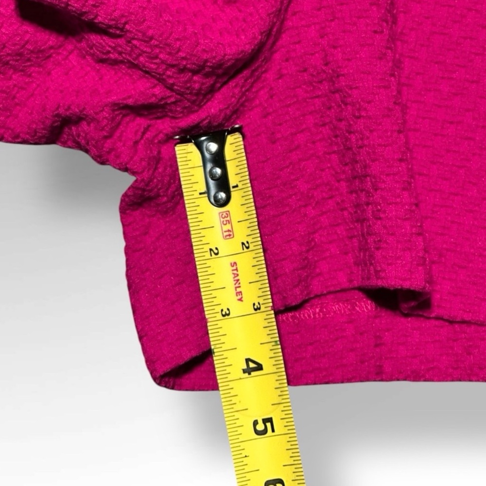 Draper James RSVP Pink High Waist Shorts Women Tailored Cotton Knit Gold Button - Picture 3 of 7